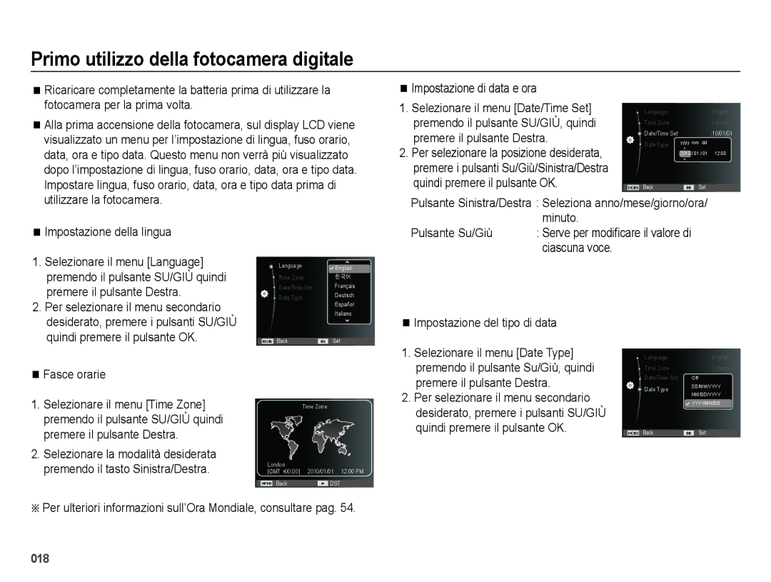 Samsung EC-ES75ZZBPSIT, EC-ES74ZZBDBE1, EC-ES75ZZBPOIT, EC-ES75ZZBPBIT manual Primo utilizzo della fotocamera digitale 