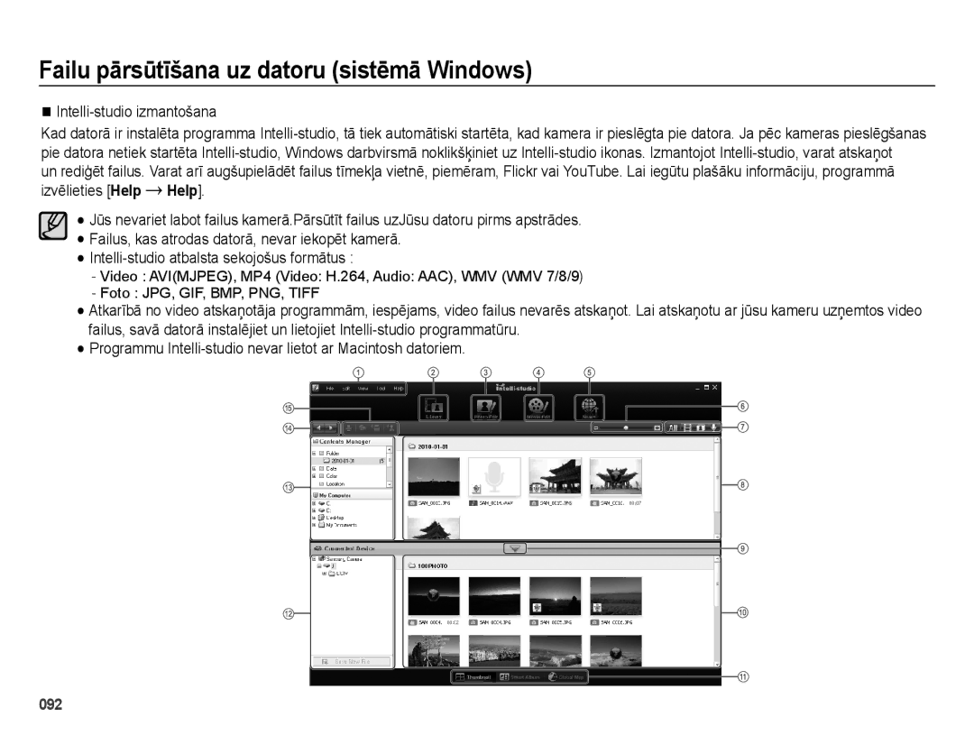 Samsung EC-ES75ZZBPBRU, EC-ES75ZZBPBE2 manual Intelli-studio izmantošana 