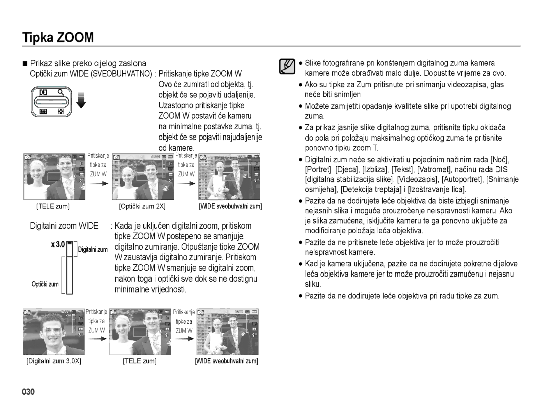 Samsung EC-ES75ZZBPSE3 manual Prikaz slike preko cijelog zaslona 