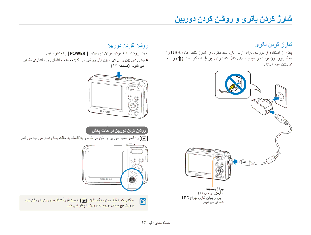 Samsung EC-ES80ZZDPSME, EC-ES80ZZDPSZA, EC-ES80ZZDPPZA manual نیبرود ندرک نشور یرتاب ندرک ژراش, شخپ تلاح رد نیبرود ندرک نشور 