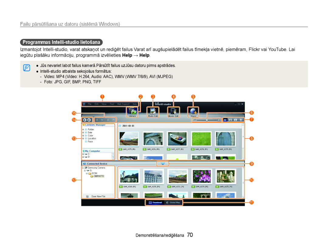 Samsung EC-ES9ZZZBABE2, EC-ES9ZZZBASE2 manual Programmas Intelli-studio lietošana 