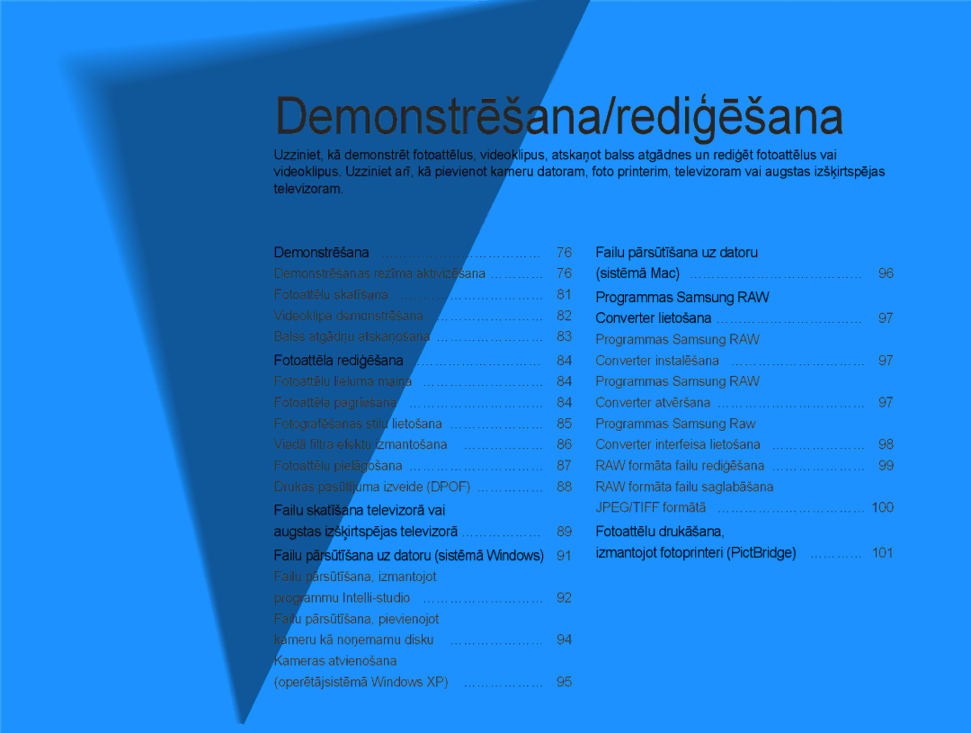 Samsung EC-EX1ZZZBPBRU manual Demonstrēšana/rediģēšana 