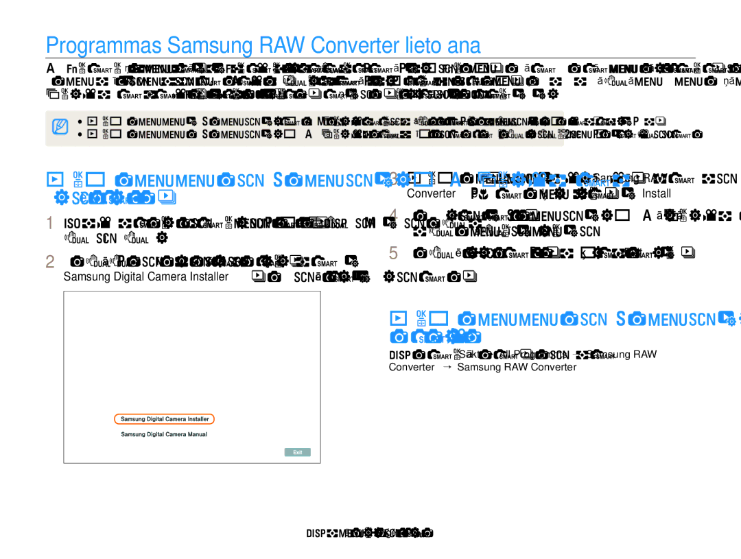 Samsung EC-EX1ZZZBPBRU manual Programmas Samsung RAW Converter lietošana, Programmas Samsung RAW Converter instalēšana 