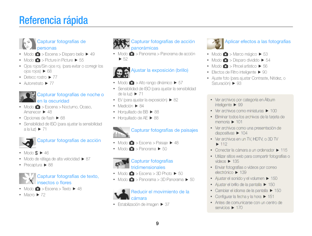 Samsung EC-EX2FZZBPBE1, EC-EX2FZZBPWE1, EC-EX2FZZBPBDE, EC-EX2FZZBPBIL Referencia rápida, Capturar fotografías de personas 