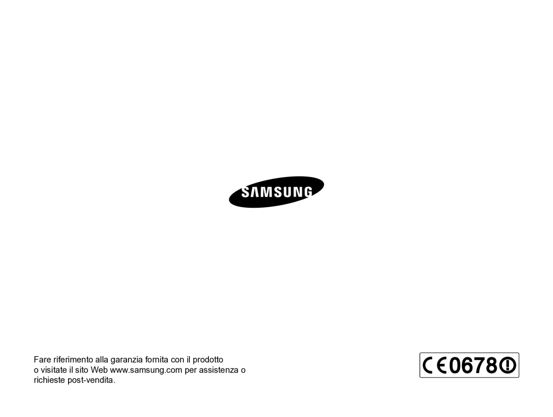 Samsung EC-EX2FZZBPWE1, EC-EX2FZZBPBE1 manual Fare riferimento alla garanzia fornita con il prodotto 