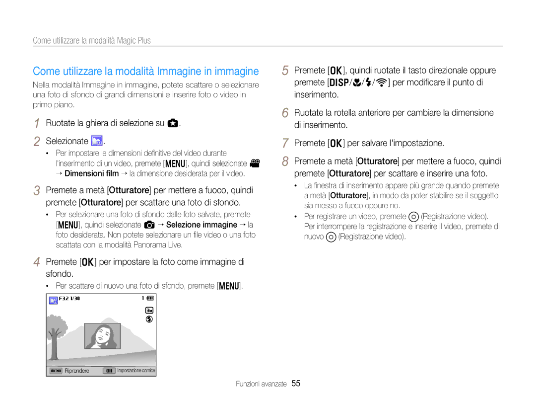 Samsung EC-EX2FZZBPBE1, EC-EX2FZZBPWE1 manual Ruotate la ghiera di selezione su g Selezionate, Nuovo Registrazione video 