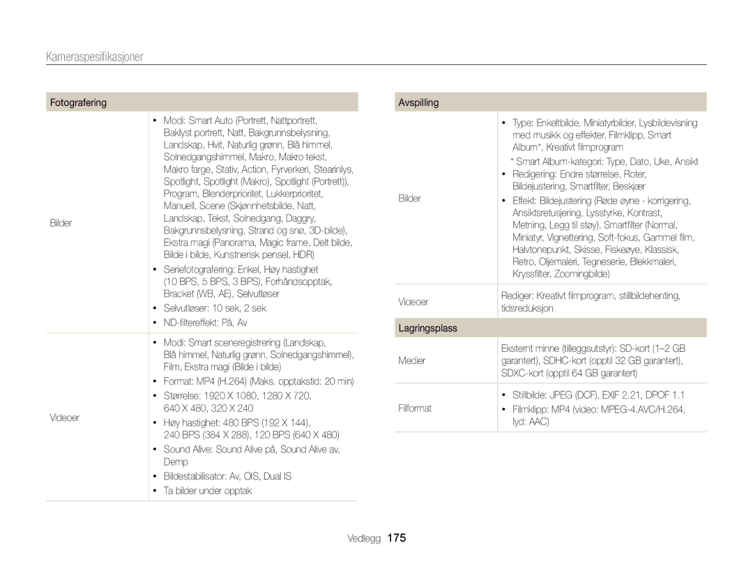 Samsung EC-EX2FZZBPBE2, EC-EX2FZZBPWE2 manual Program, Blenderprioritet, Lukkerprioritet 