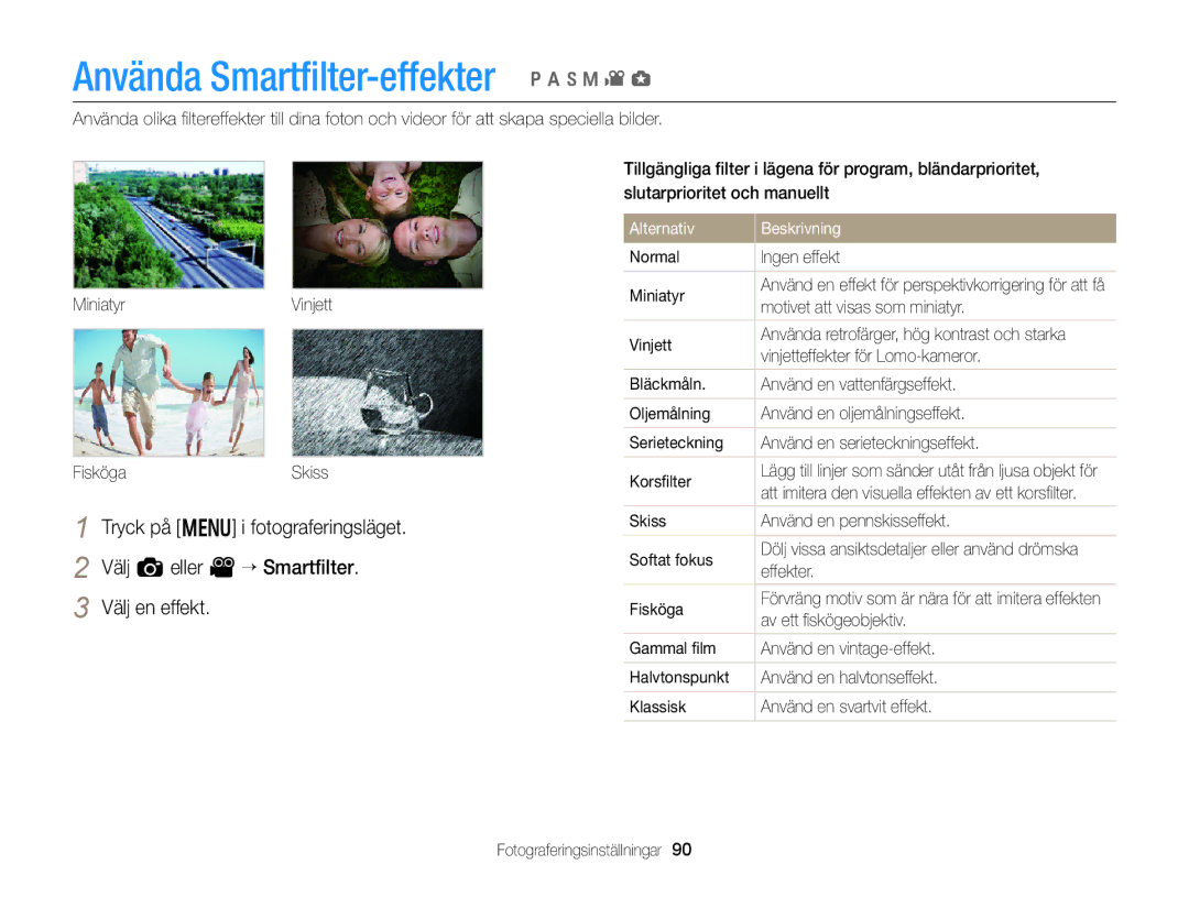 Samsung EC-EX2FZZBPWE2 Normal Ingen effekt Miniatyr, Motivet att visas som miniatyr, Vinjetteffekter för Lomo-kameror 