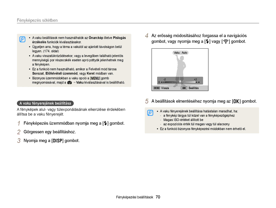 Samsung EC-EX2FZZBPWE2 manual Gombot, vagy nyomja meg a F vagy t gombot, Görgessen egy beállításhoz, Nyomja meg a D gombot 