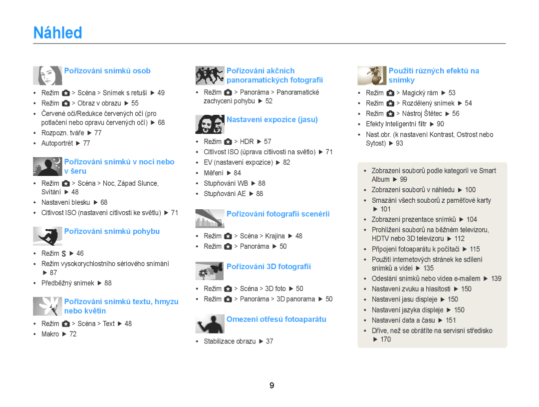 Samsung EC-EX2FZZBPBE3, EC-EX2FZZBPWE3 manual Náhled, Použití různých efektů na snímky 