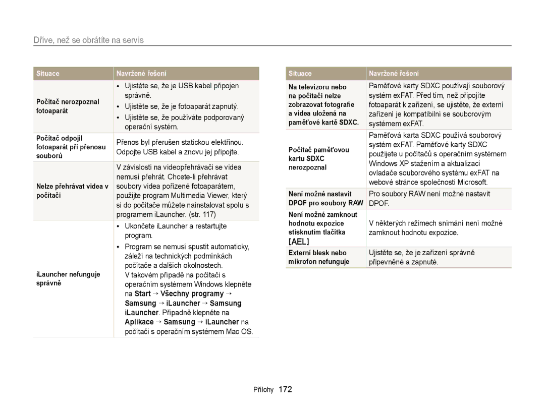 Samsung EC-EX2FZZBPWE3 manual Na Start “ Všechny programy “, Systém exFAT. Před tím, než připojíte, Systémem exFAT 