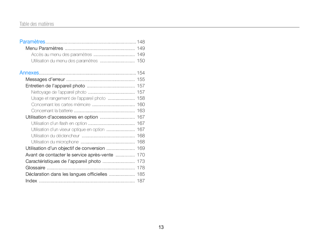 Samsung EC-EX2FZZBPBFR, EC-EX2FZZBPWFR manual 148 