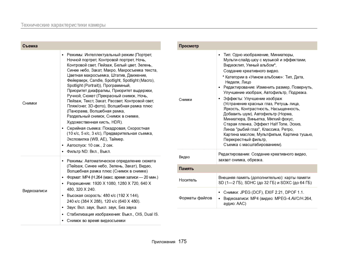 Samsung EC-EX2FZZBPWRU manual Режимы Интеллектуальный режим Портрет, Ночной портрет, Контровой портрет, Ночь, Неделя, Лицо 