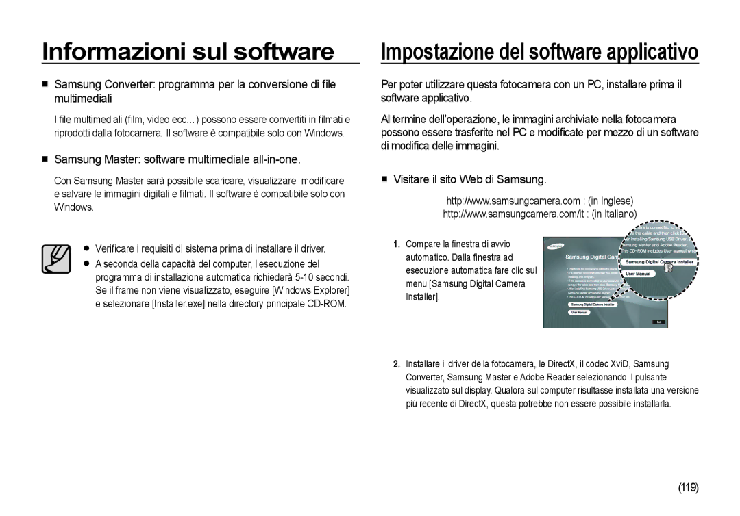 Samsung EC-I100ZGBA/E3, EC-I100ZSBA/E3, EC-I100ZRBA/E3, EC-I100ZBBA/E3 Samsung Master software multimediale all-in-one, 119 