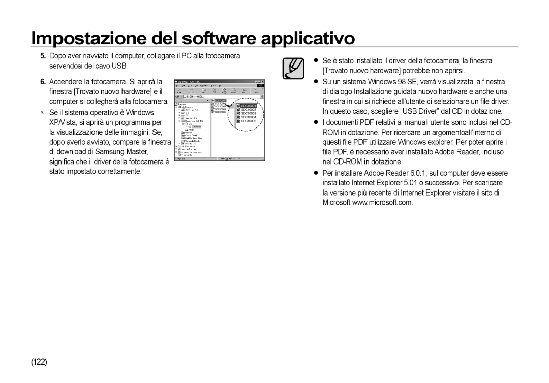 Samsung EC-I100ZBBA/E3, EC-I100ZGBA/E3, EC-I100ZSBA/E3, EC-I100ZRBA/E3 manual 122, Computer si collegherà alla fotocamera 