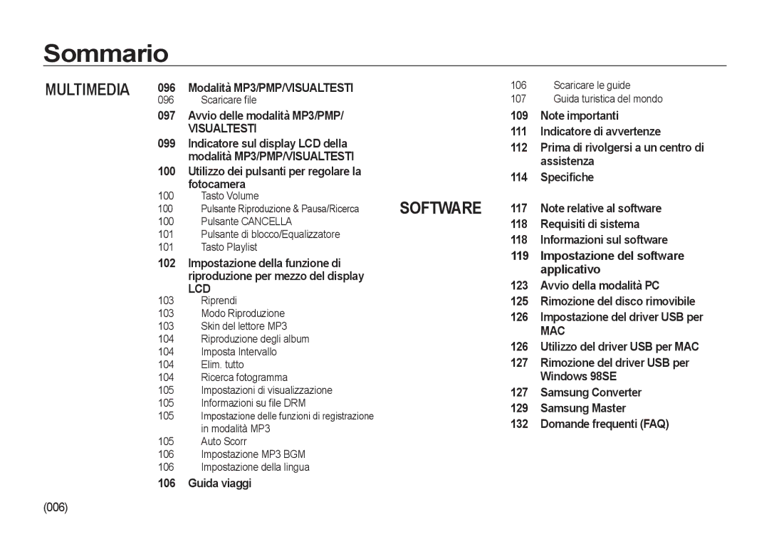 Samsung EC-I100ZABA/IT, EC-I100ZGBA/E3, EC-I100ZSBA/E3, EC-I100ZRBA/E3, EC-I100ZBBA/E3, EC-I100ZRBA/IT, EC-I100ZGBA/IT manual 006 