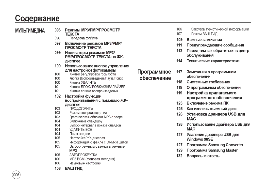 Samsung EC-I100ZRBA/RU, EC-I100ZGBA/E3, EC-I100ZSBA/E3, EC-I100ZRBA/E3 006, Режимы MP3/PMP/ПРОСМОТР, 096, Передача файлов 