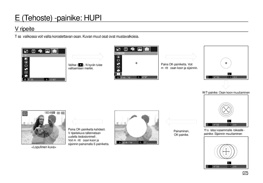 Samsung EC-I100ZGBA/E3, EC-I100ZSBA/E3, EC-I100ZRBA/E3, EC-I100ZBBA/E3 manual Väripeite, 075, Lopullinen kuva 