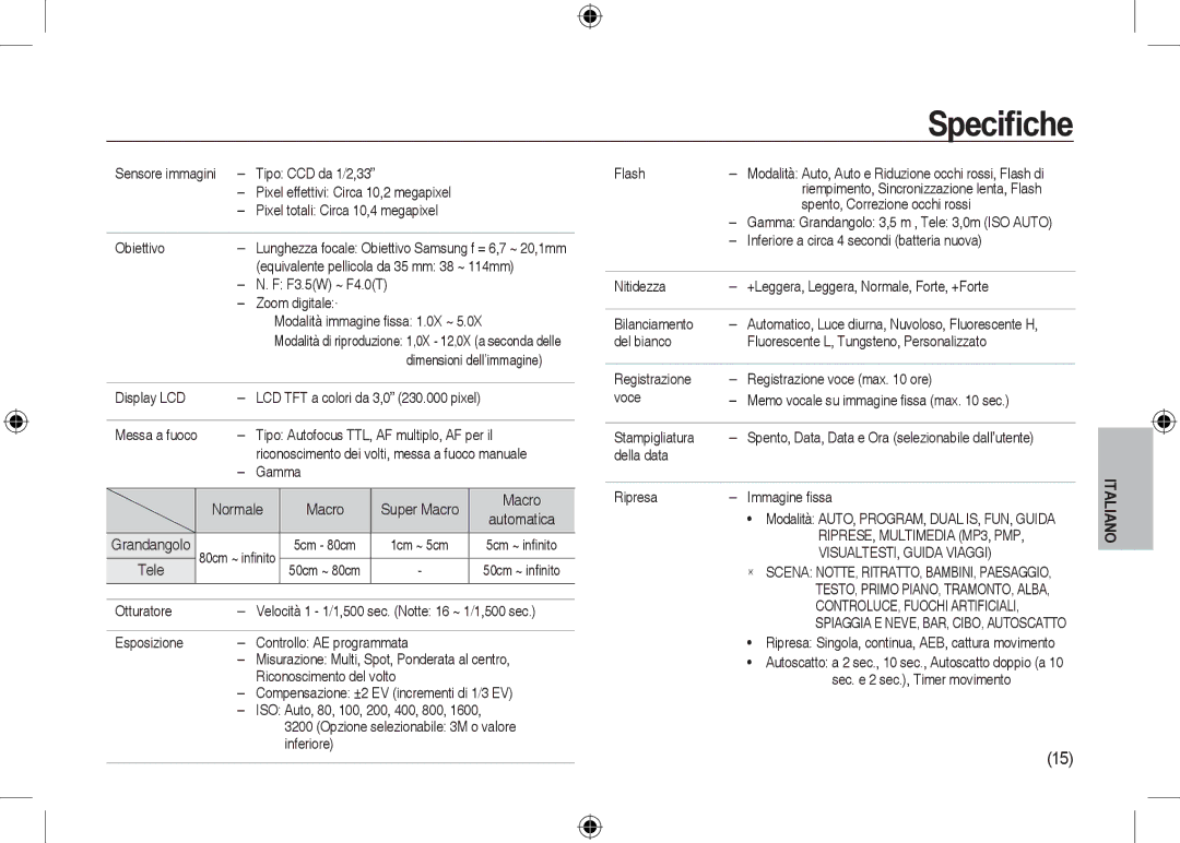 Samsung EC-I100ZBBA/RU, EC-I100ZGBA/E3, EC-I100ZSBA/FR, EC-I100ZGBA/FR, EC-I100ZSBA/E3, EC-I100ZRBA/E3 manual Speciﬁche 