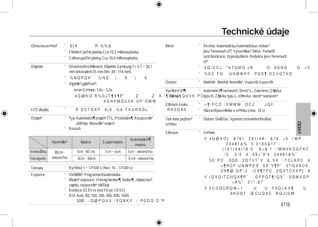 Samsung EC-I100ZRBB/AS, EC-I100ZGBA/E3, EC-I100ZSBA/FR, EC-I100ZGBA/FR, EC-I100ZSBA/E3, EC-I100ZRBA/E3 manual Technické údaje 