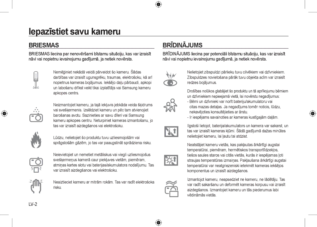 Samsung EC-I100ZNBA/IT, EC-I100ZGBA/E3, EC-I100ZSBA/FR, EC-I100ZGBA/FR, EC-I100ZSBA/E3, EC-I100ZRBA/E3 manual Briesmas, LV-2 