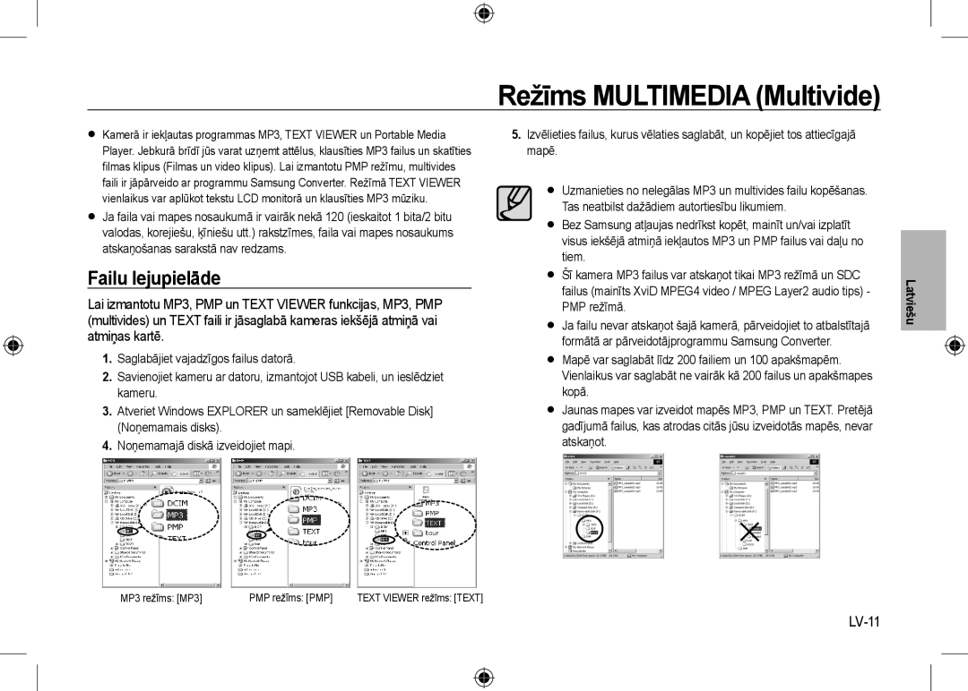 Samsung EC-I100ZBBB/AS, EC-I100ZGBA/E3, EC-I100ZSBA/FR, EC-I100ZGBA/FR Režīms Multimedia Multivide, Failu lejupielāde, LV-11 