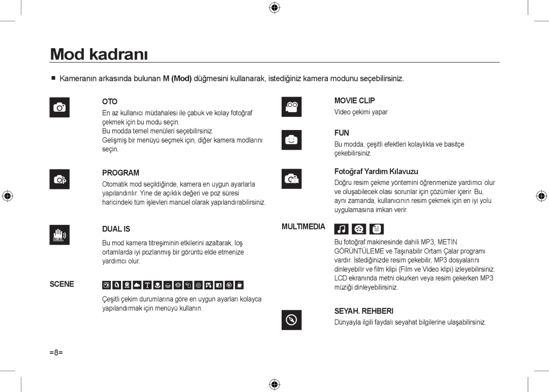 Samsung EC-I100ZABA/AS Mod kadranı, =8=, Video çekimi yapar, Dünyayla ilgili faydalı seyahat bilgilerine ulaşabilirsiniz 