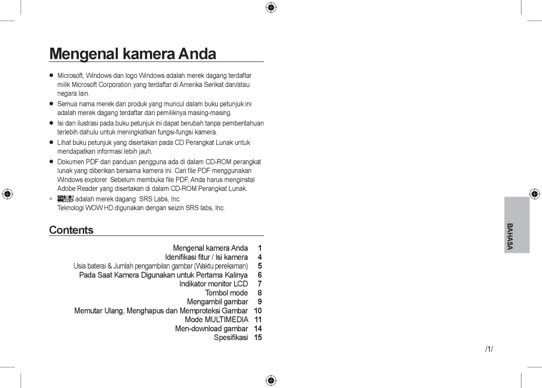 Samsung EC-I100ZNBA/AS, EC-I100ZGBA/E3 manual Mengenal kamera Anda, Pada Saat Kamera Digunakan untuk Pertama Kalinya 