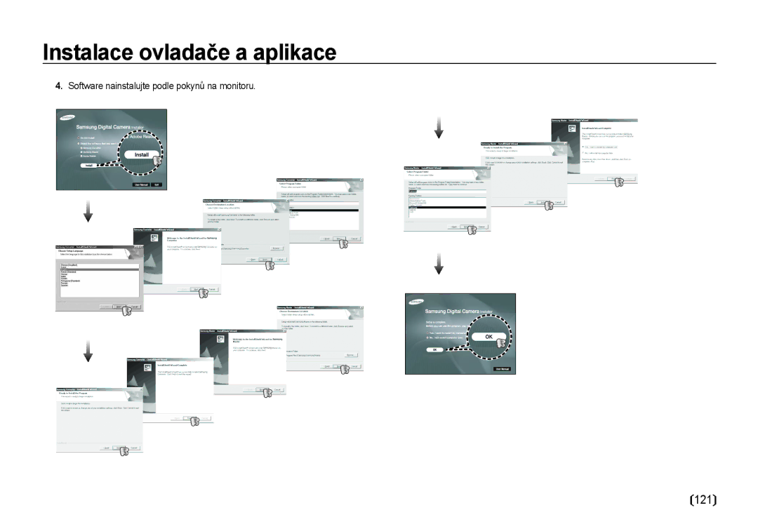 Samsung EC-I100ZSBA/E3, EC-I100ZABA/E3 manual Software nainstalujte podle pokynů na monitoru 