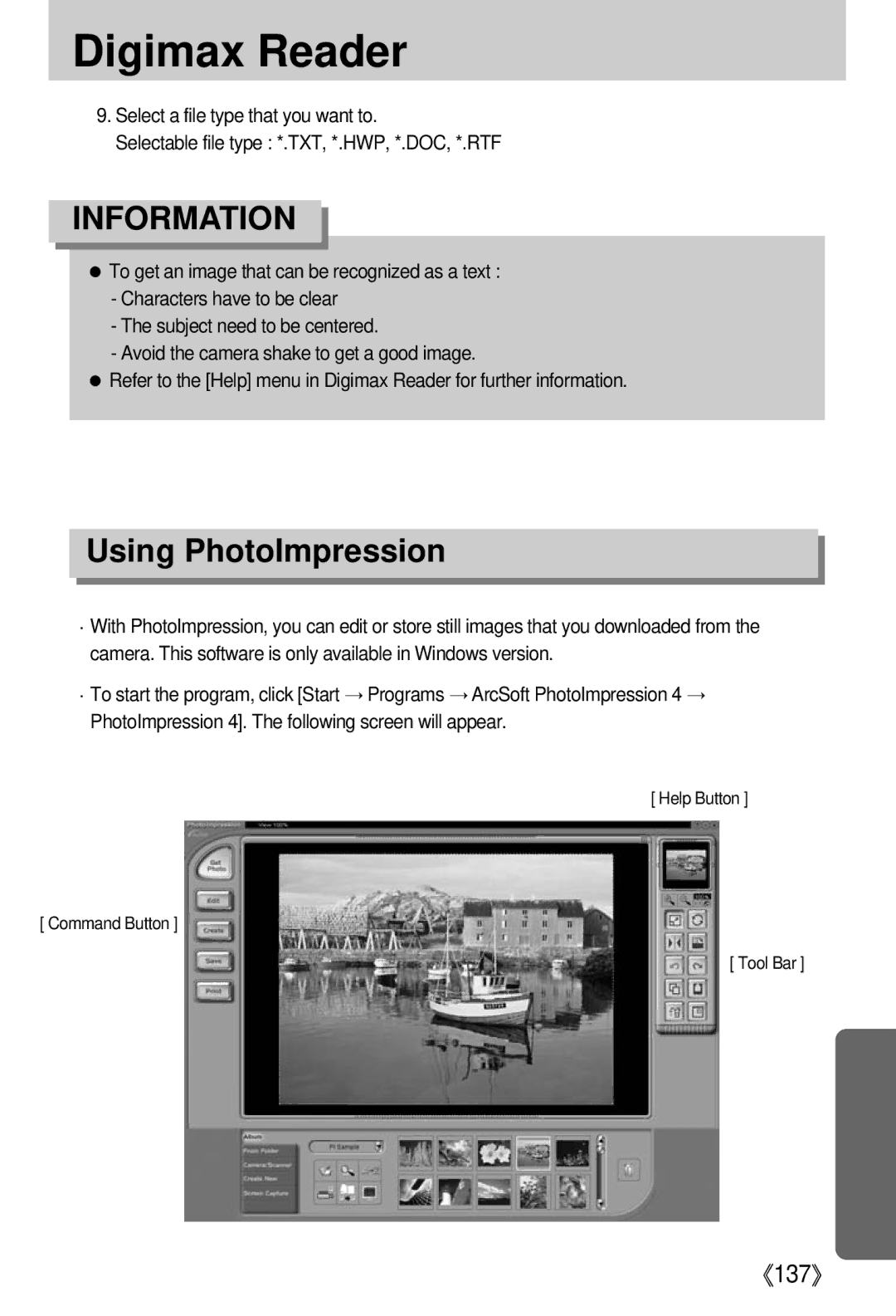 Samsung EC-I5ZZZRBA/FR, EC-I5ZZZRBA/US, EC-I5ZZZSBB/GB, EC-I5ZZZSBC/DE, EC-I5ZZZSBC/E1, EC-I5ZZZBBA/AS Using PhotoImpression 