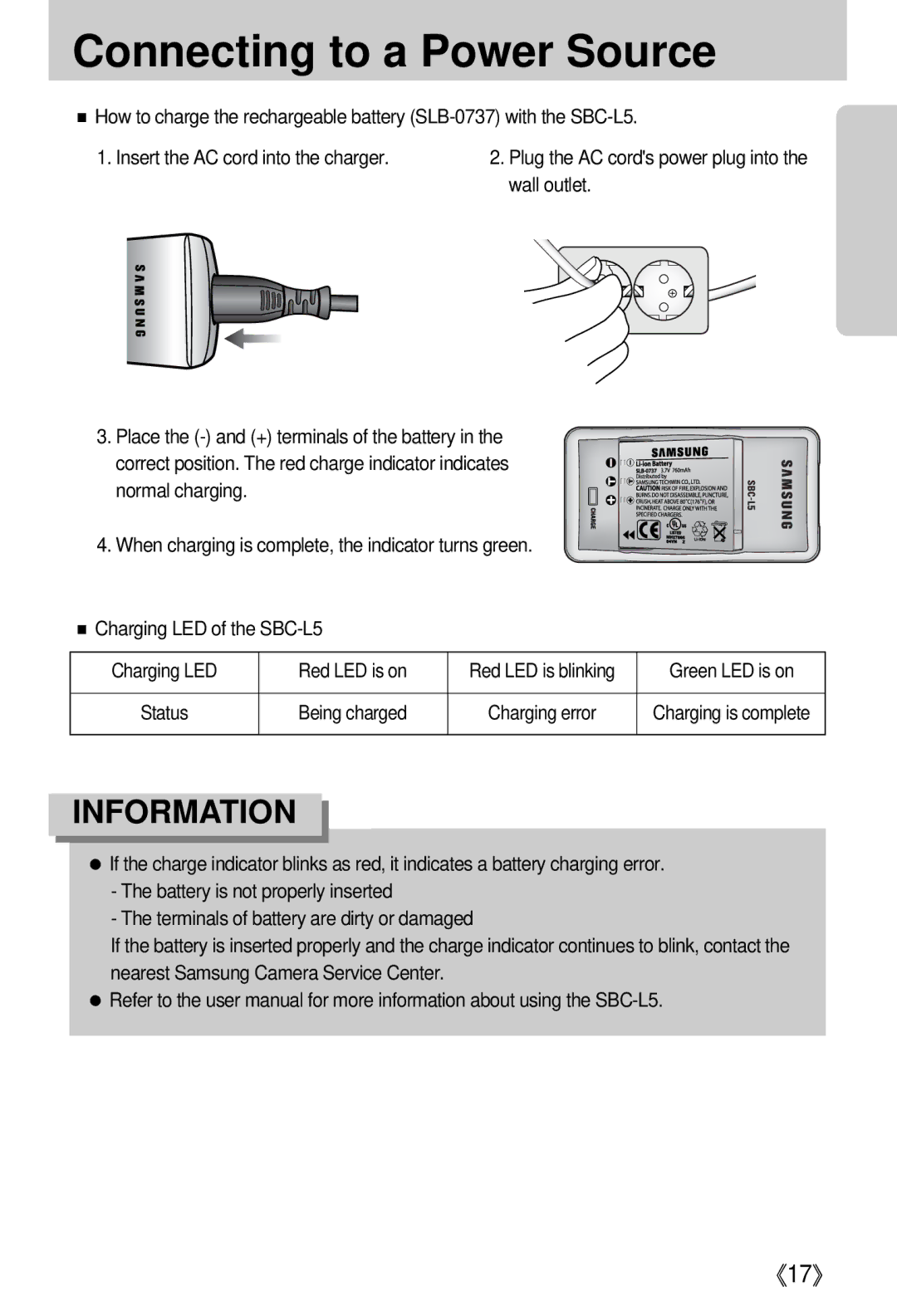 Samsung EC-I5ZZZSBB/DE, EC-I5ZZZRBA/US, EC-I5ZZZSBB/GB, EC-I5ZZZSBC/DE, EC-I5ZZZSBC/E1, EC-I5ZZZBBA/AS manual Being charged 