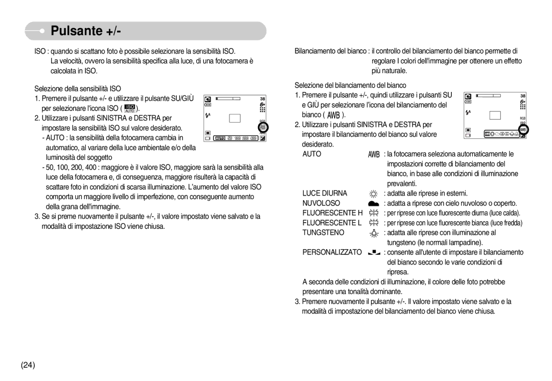 Samsung EC-I6ZZZBBB/E1, EC-I6ZZZBBB/DE Luce Diurna, Nuvoloso, Fluorescente H, Fluorescente L, Tungsteno, Personalizzato 