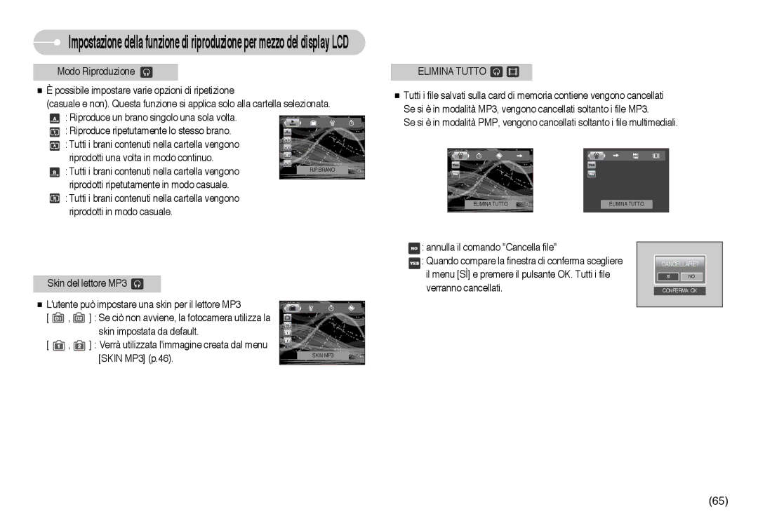 Samsung EC-I6ZZZBBB/DE, EC-I6ZZZBBB/E1 manual Cancellare? 