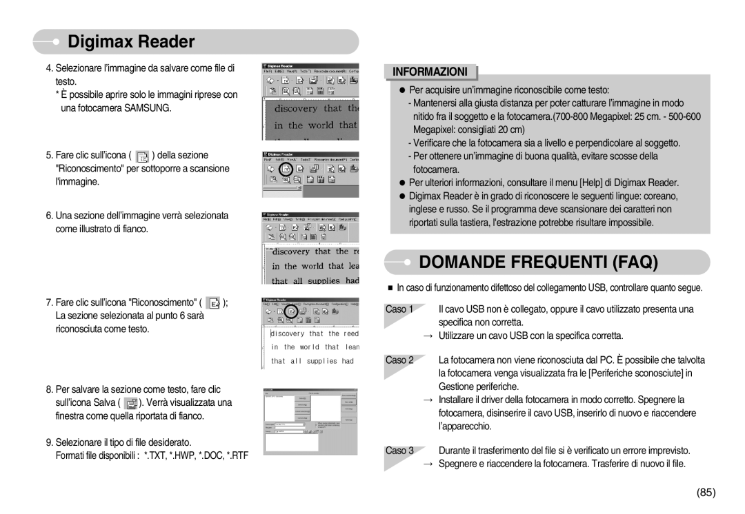 Samsung EC-I6ZZZBBB/DE, EC-I6ZZZBBB/E1 manual Domande Frequenti FAQ 