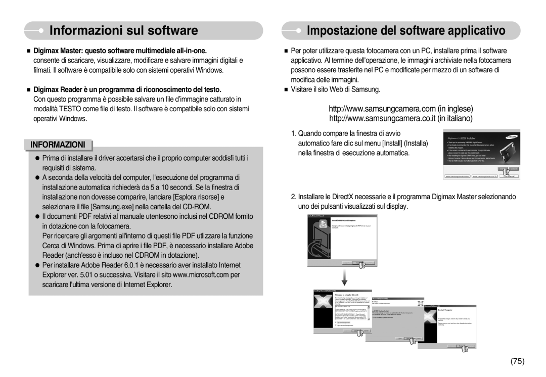 Samsung EC-I6ZZZBBB/DE manual Impostazione del software applicativo, Digimax Master questo software multimediale all-in-one 