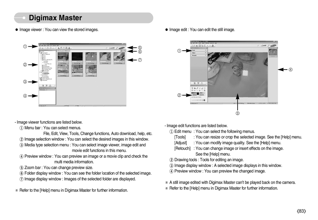 Samsung EC-I6ZZZSBB/GB, EC-I6ZZZSBB/FR, EC-I6ZZZBBB/FR, EC-I6ZZZSBA/FR, EC-I6ZZZBBA/FR, EC-I6ZZZBBB/DE manual Digimax Master 