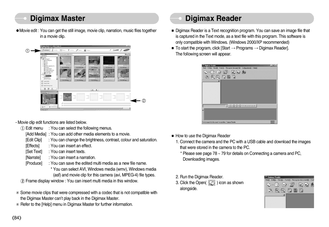 Samsung EC-I6ZZZBBA/AS, EC-I6ZZZSBB/FR, EC-I6ZZZBBB/FR, EC-I6ZZZSBA/FR, EC-I6ZZZBBA/FR, EC-I6ZZZBBB/DE manual Digimax Reader 