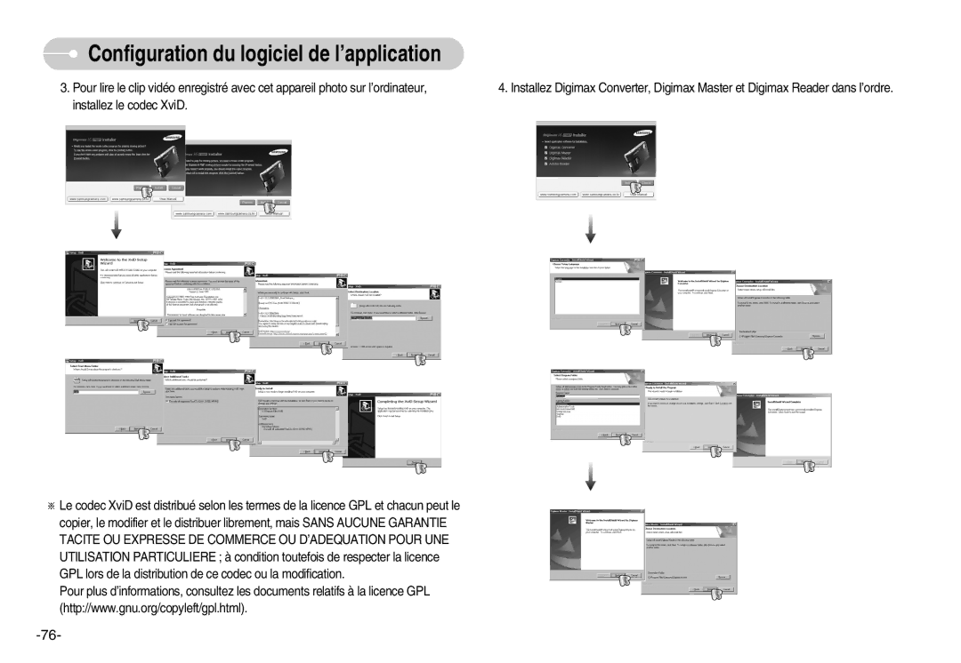 Samsung EC-I6ZZZBBB/FR, EC-I6ZZZSBB/FR, EC-I6ZZZSBA/FR, EC-I6ZZZBBA/FR manual Configuration du logiciel de l’application 