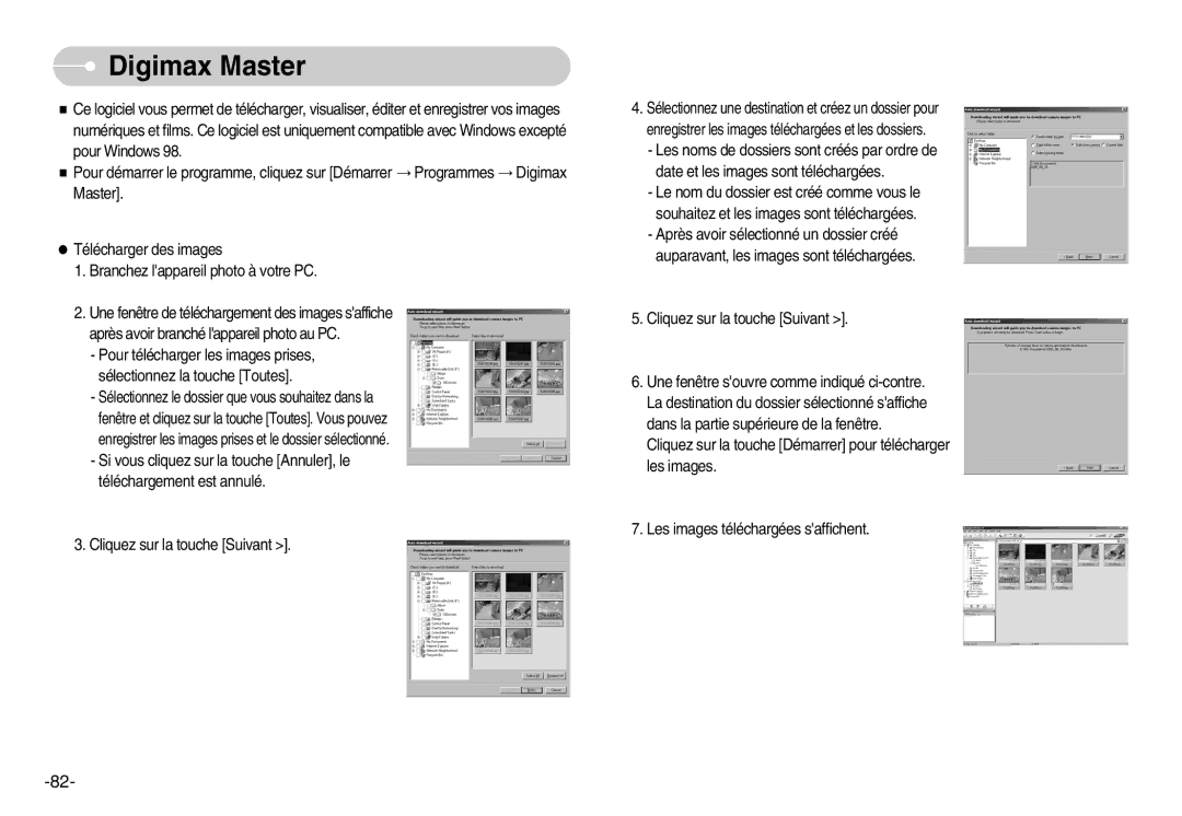 Samsung EC-I6ZZZBBA/FR, EC-I6ZZZSBB/FR, EC-I6ZZZBBB/FR, EC-I6ZZZSBA/FR manual Digimax Master 