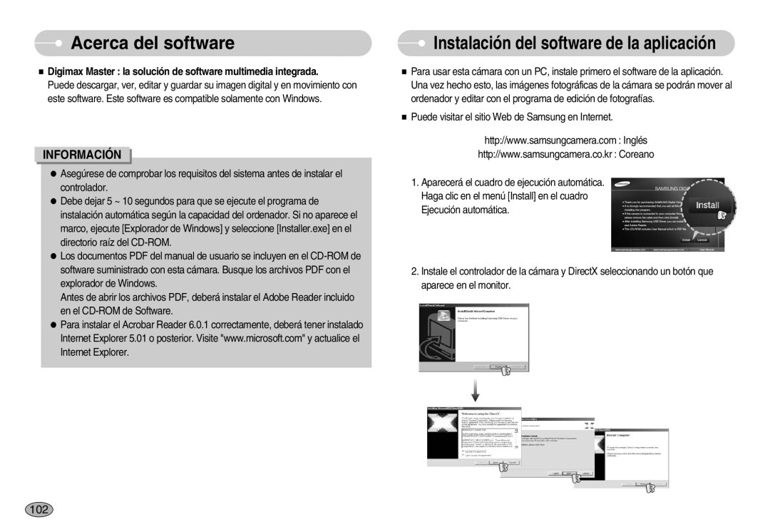 Samsung EC-I70ZZGBB/SP, EC-I70ZZGBC/E1, EC-I70ZZSBA/DE, EC-I70ZZSBD/SP manual Instalación del software de la aplicación 