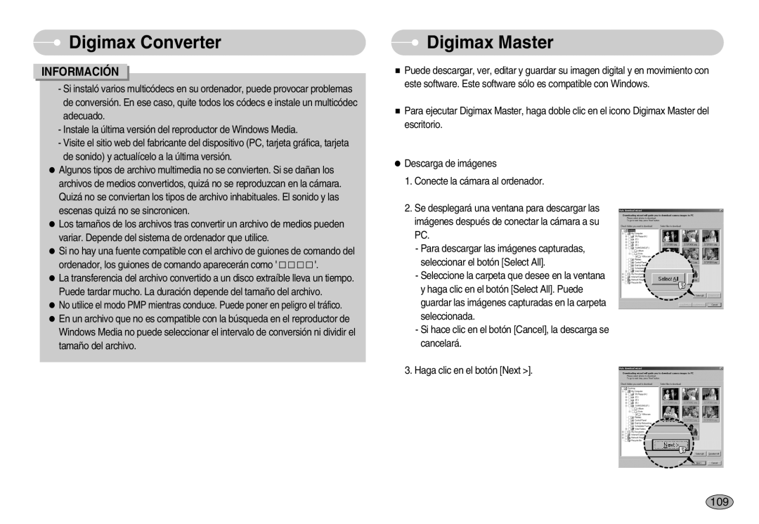 Samsung EC-I70ZZGBB/GB, EC-I70ZZGBC/E1, EC-I70ZZSBA/DE, EC-I70ZZSBD/SP, EC-I70ZZPBE/E1, EC-I70ZZPBD/SP manual Digimax Master 