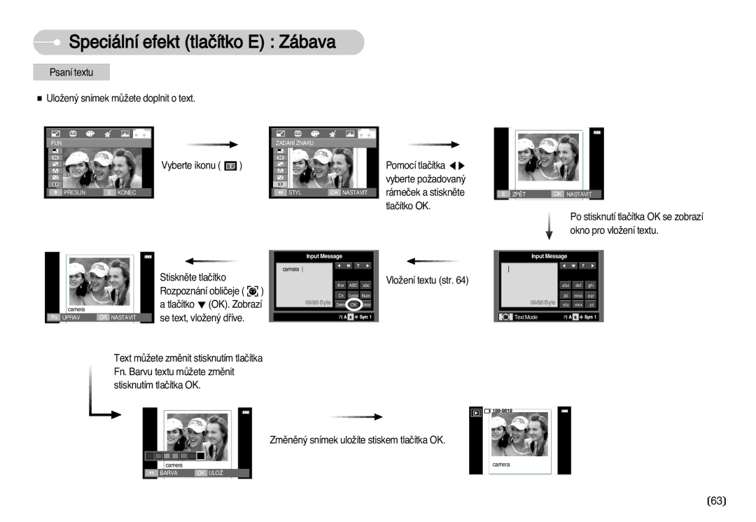 Samsung EC-I70ZZSBA/DE manual Zmûnûn˘ snímek uloÏíte stiskem tlaãítka OK 