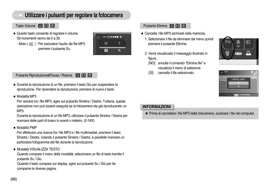 Samsung EC-I70ZZBBB/IT, EC-I70ZZSBA/E1, EC-I70ZZSBA/DE, EC-I70ZZBBA/E1 manual Utilizzare i pulsanti per regolare la fotocamera 