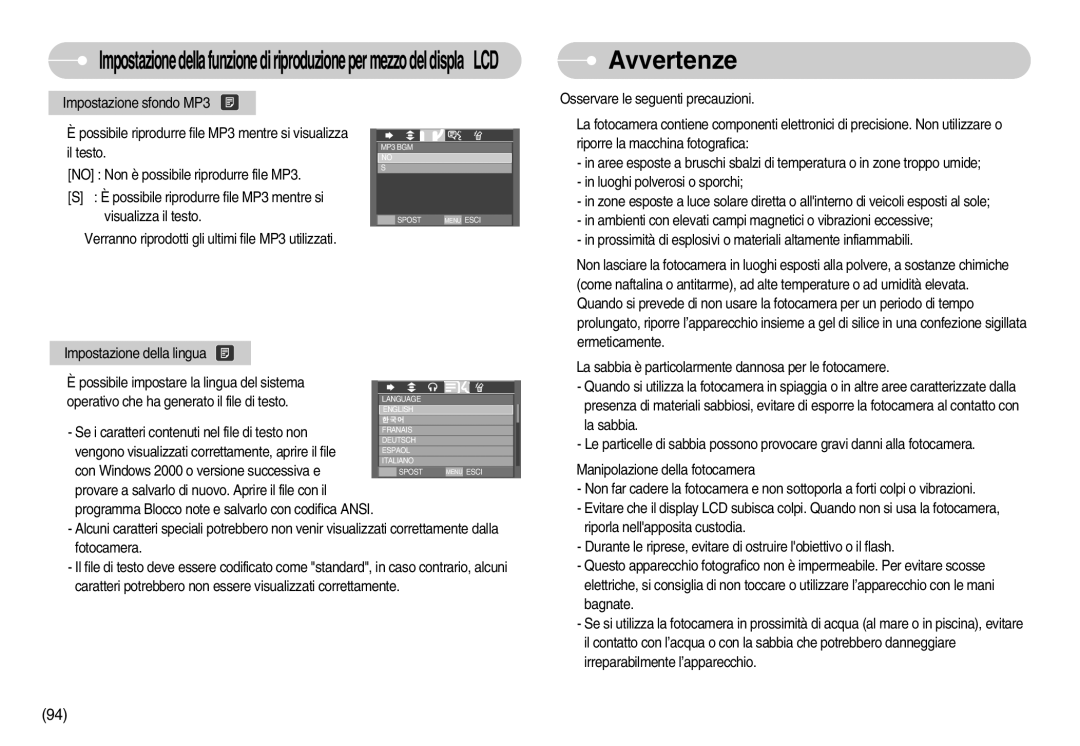 Samsung EC-I70ZZSBA/IT Avvertenze, Operativo che ha generato il file di testo, Con Windows 2000 o versione successiva e 