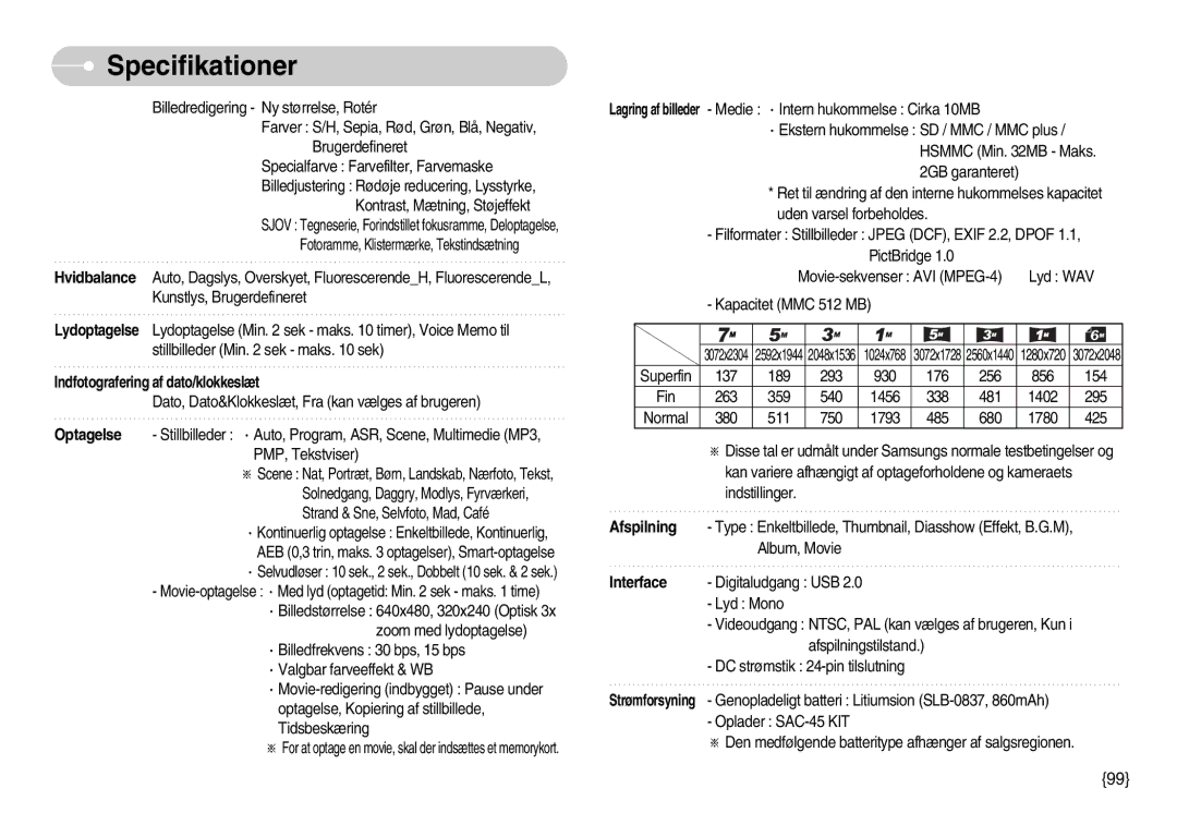 Samsung EC-I70ZZBBA/FI, EC-I70ZZSBC/E2, EC-I70ZZPBC/E2, EC-I70ZZBBC/E2, EC-I70ZZSBA/DE, EC-I70ZZGBC/E2 manual Optagelse 