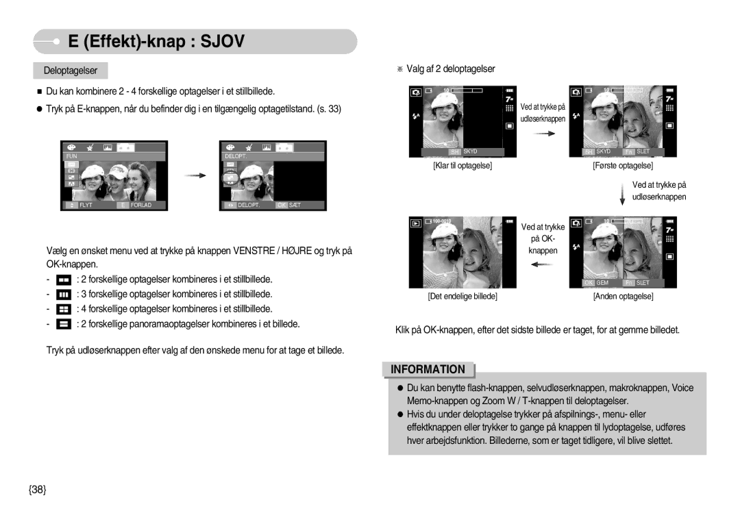 Samsung EC-I70ZZSBC/E2, EC-I70ZZPBC/E2, EC-I70ZZBBC/E2, EC-I70ZZSBA/DE, EC-I70ZZGBC/E2, EC-I70ZZPBB/E2 manual Første optagelse 