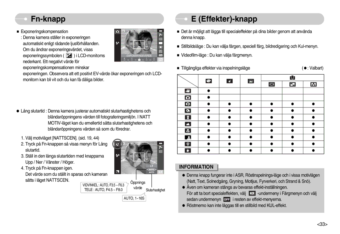 Samsung EC-I70ZZPBA/FI, EC-I70ZZSBC/E2, EC-I70ZZPBC/E2, EC-I70ZZBBC/E2, EC-I70ZZSBA/DE, EC-I70ZZGBC/E2 manual Effekter-knapp 