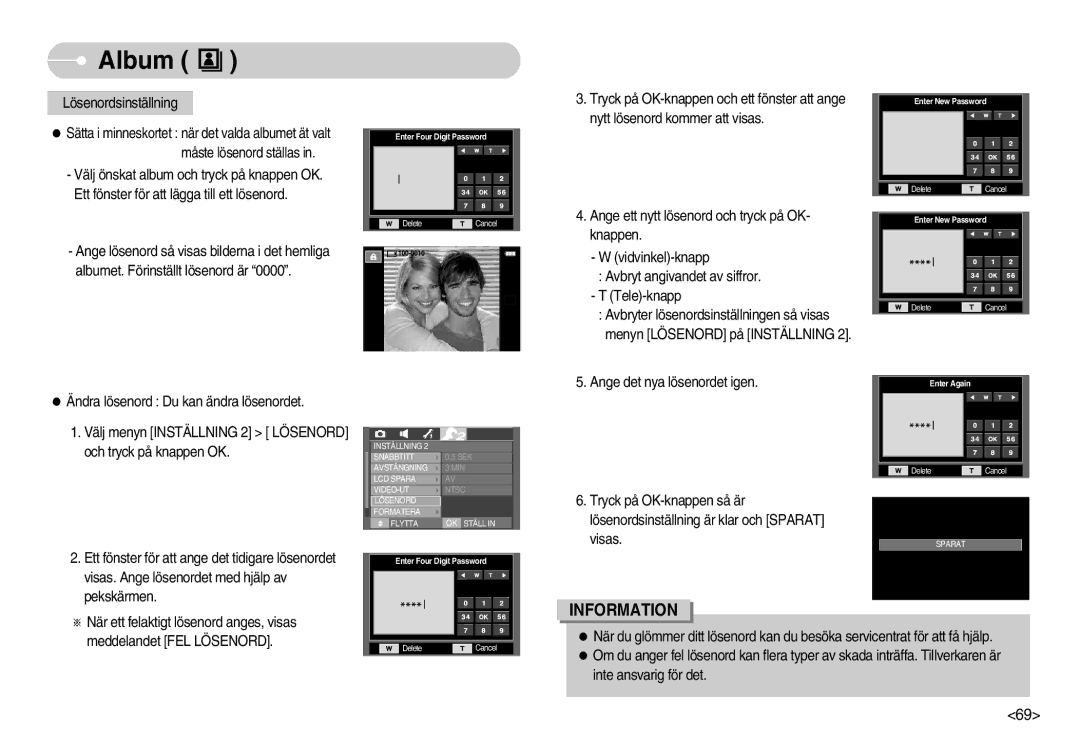 Samsung EC-I70ZZPBB/E2, EC-I70ZZSBC/E2, EC-I70ZZPBC/E2, EC-I70ZZBBC/E2 manual Tryck på OK-knappen och ett fönster att ange 