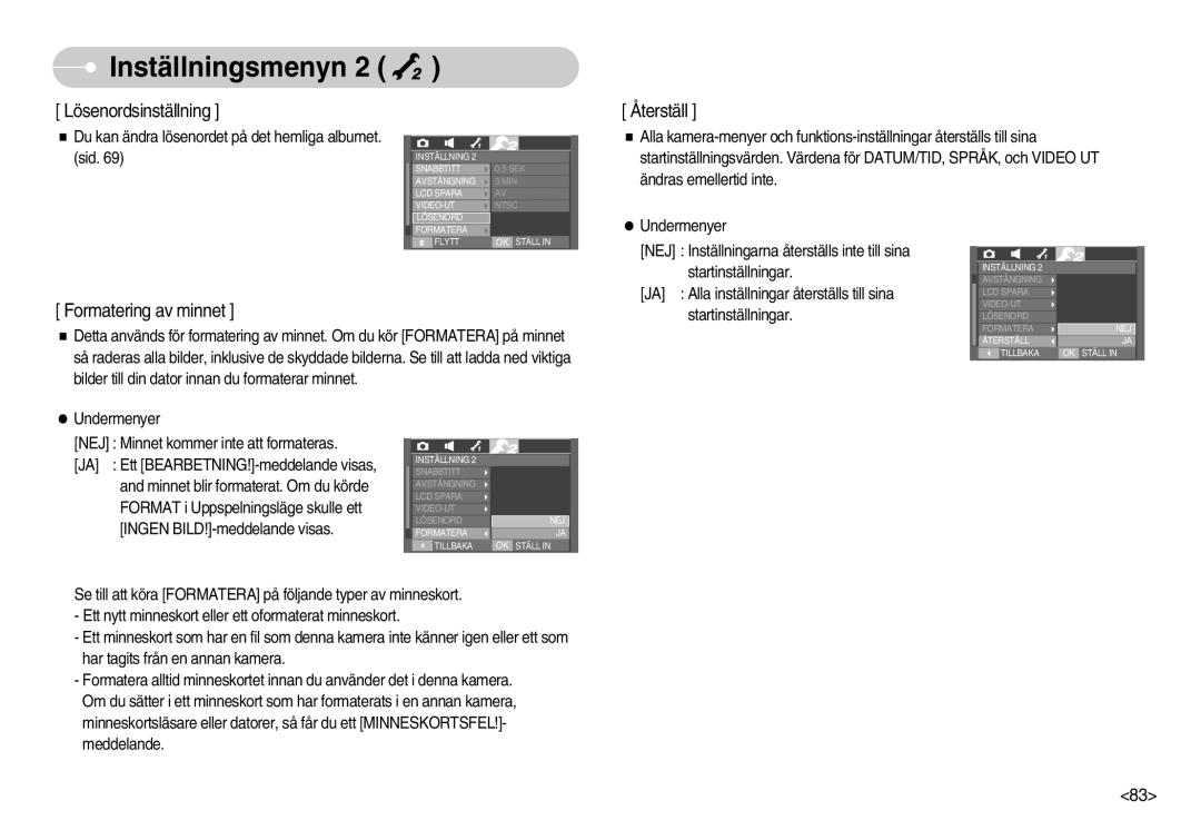 Samsung EC-I70ZZSBA/FI, EC-I70ZZSBC/E2, EC-I70ZZPBC/E2, EC-I70ZZBBC/E2, EC-I70ZZSBA/DE, EC-I70ZZGBC/E2 Lösenordsinställning 