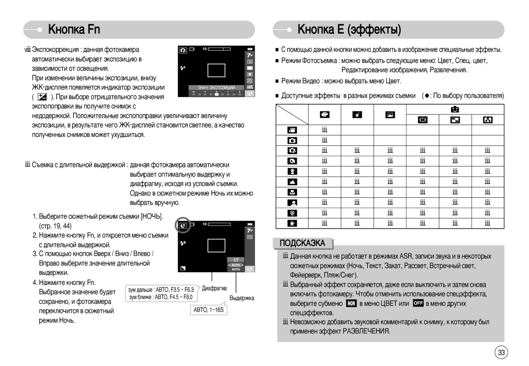 Samsung EC-I70ZZBBC/E1, EC-I70ZZSBC/E2 manual Äìóôí‡ Ö ˝Ùùâíú˚, ‰Îëúâî¸Ìóè ‚˚‰Âêíóè, Çô‡‚Ó ‚˚·Âëúâ Áì‡˜Âìëâ ‰Îëúâî¸Ìóè 